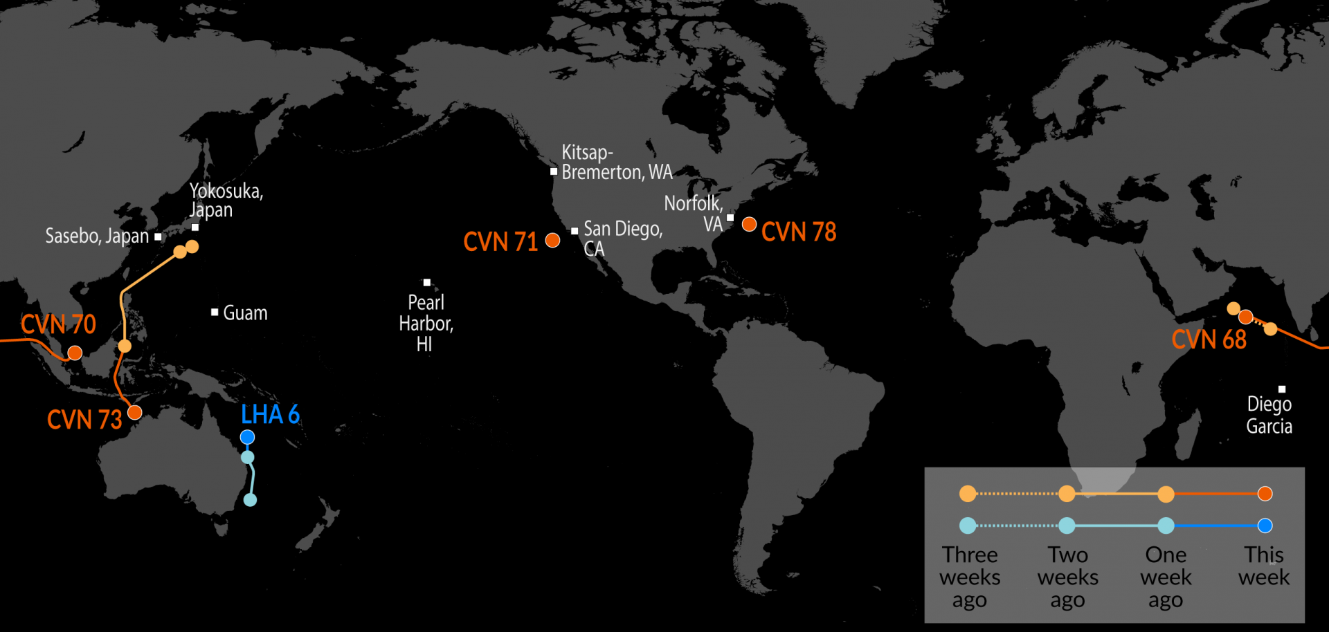 A Map of U.S. Naval Assets 