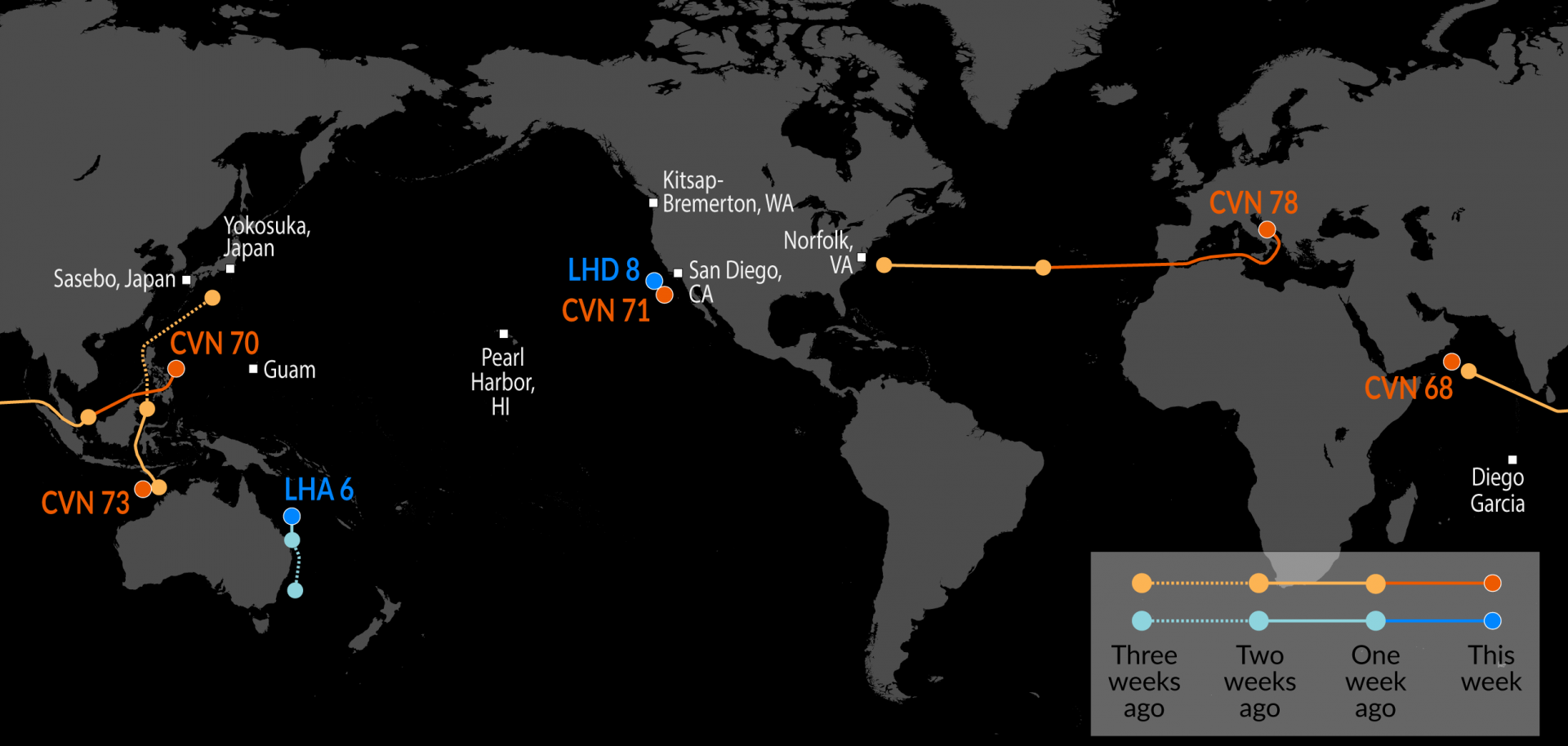 スヘッサタウンヘスト 4847W0 ATLANTICNAVY U.S. Naval Update Map: July 24, 2025