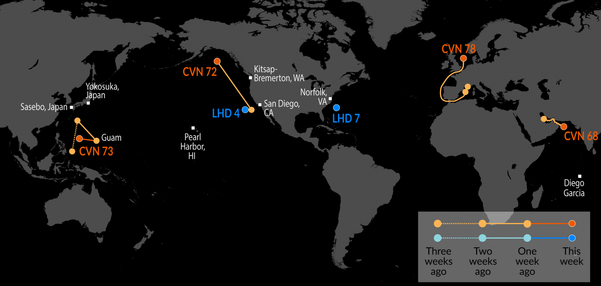A Map of U.S. Naval Assets 