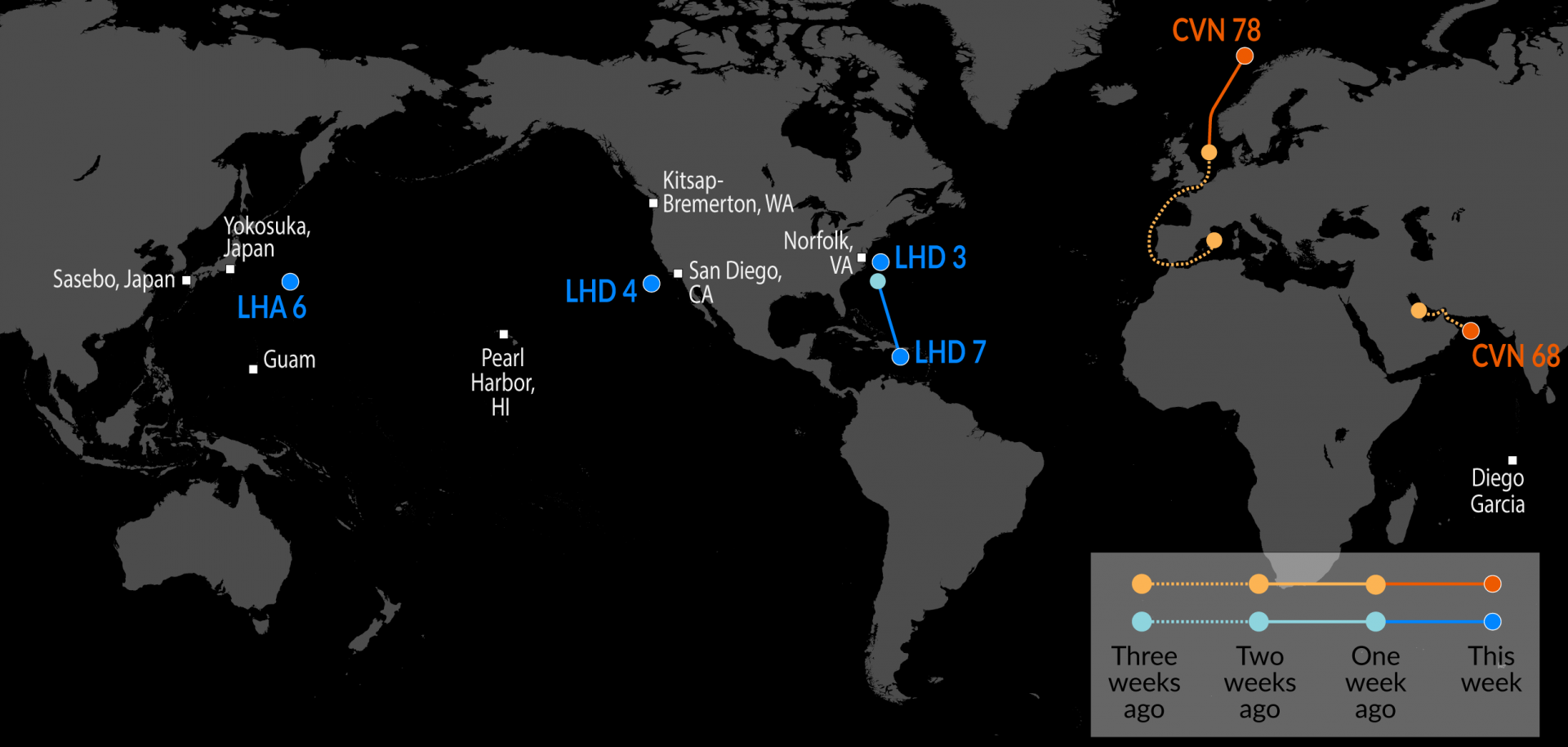A Map of U.S. Naval Assets 
