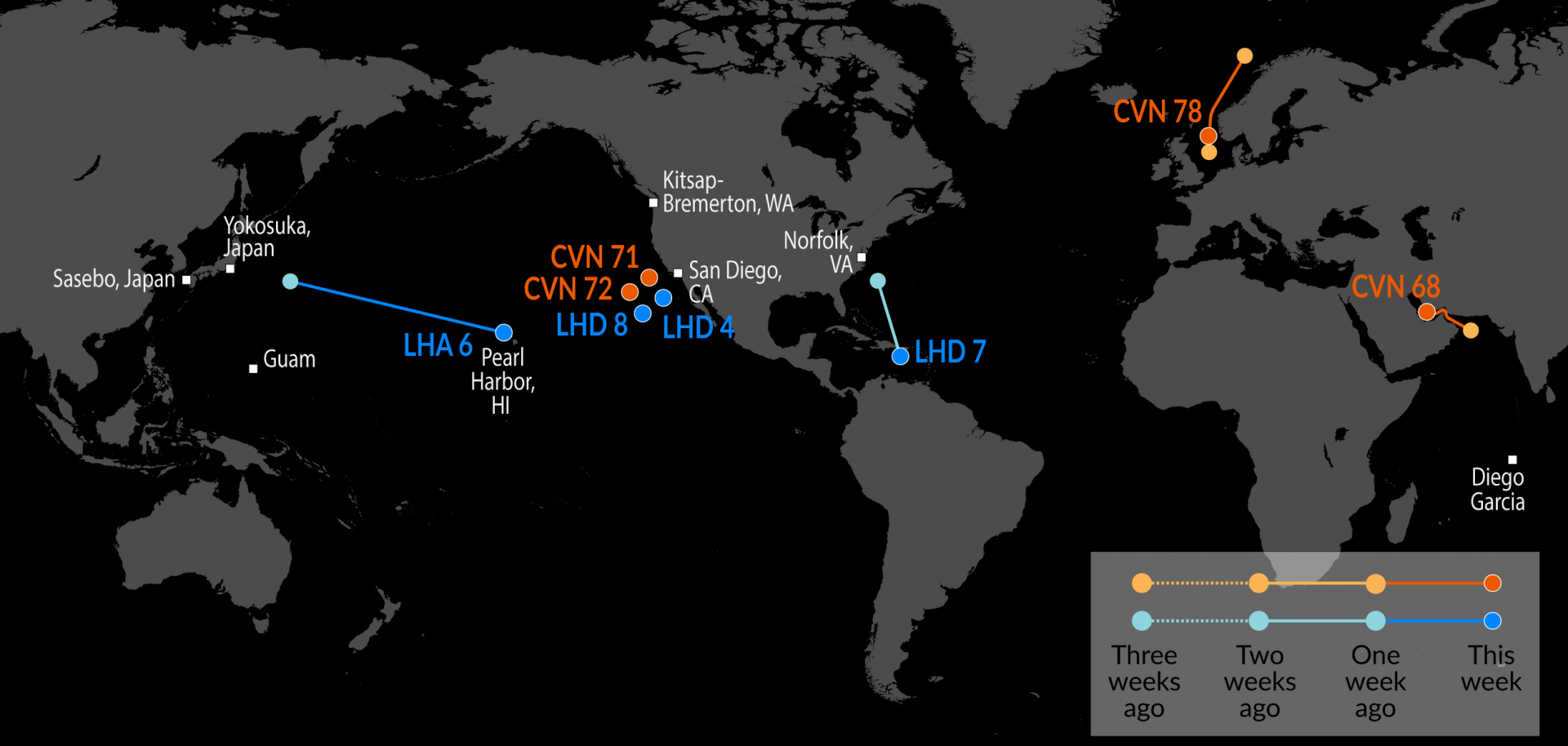 A Map of U.S. Naval Assets 