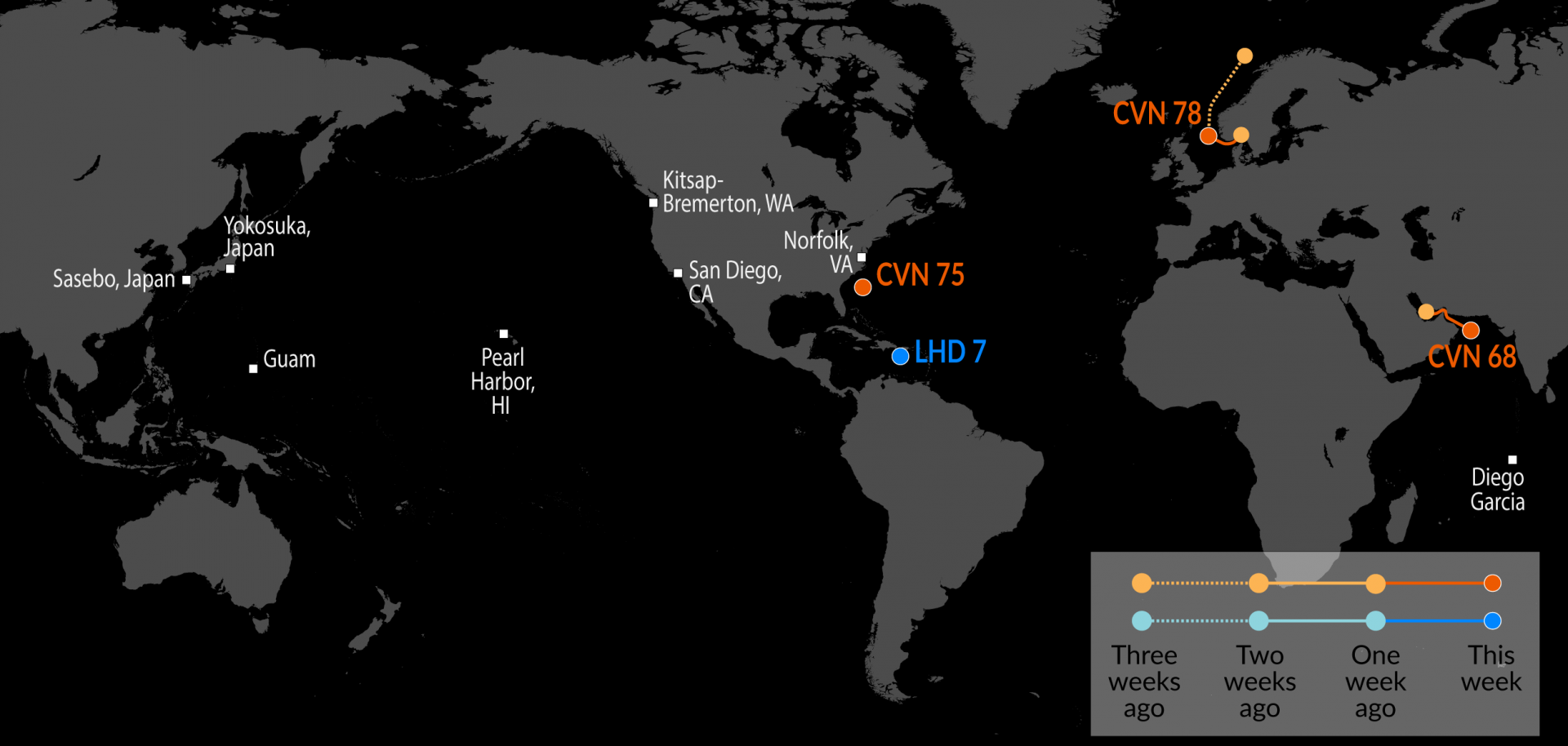 A Map of U.S. Naval Assets 