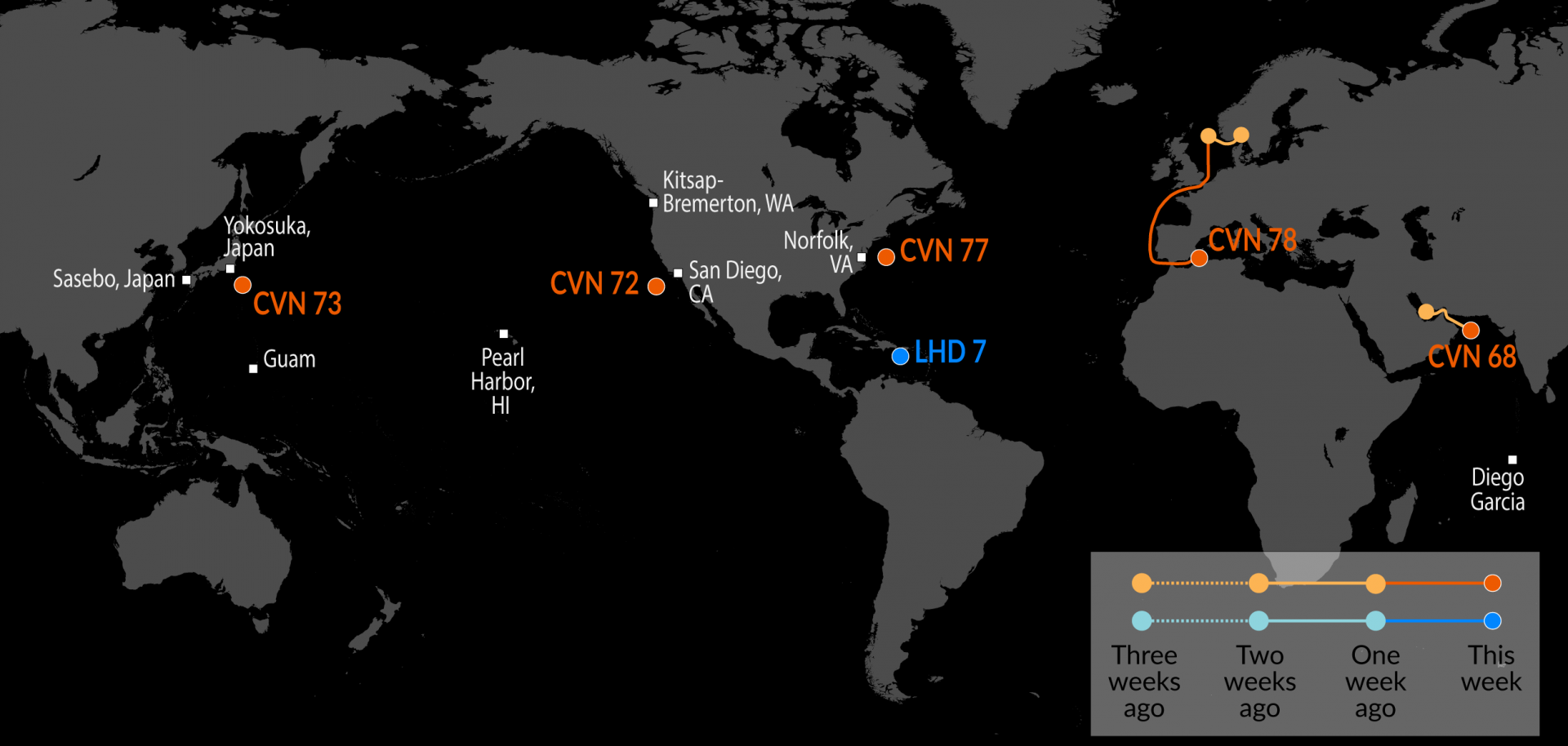 A Map of U.S. Naval Assets 