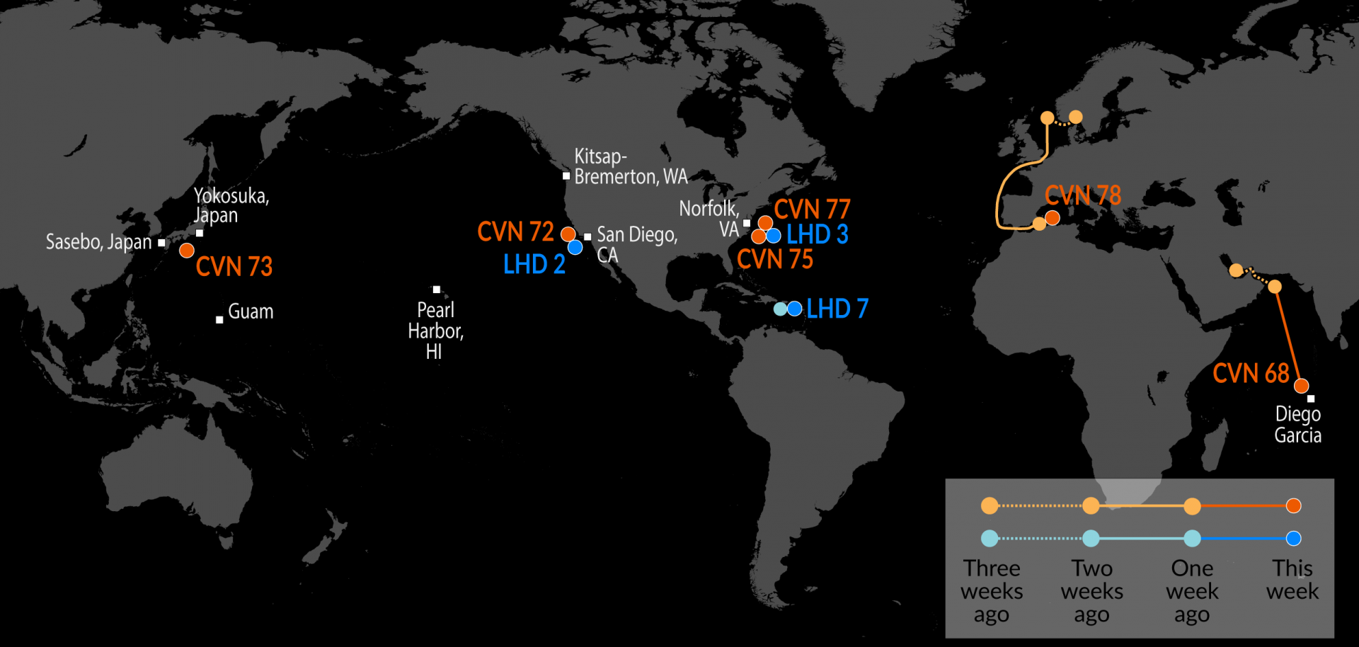 A Map of U.S. Naval Assets 