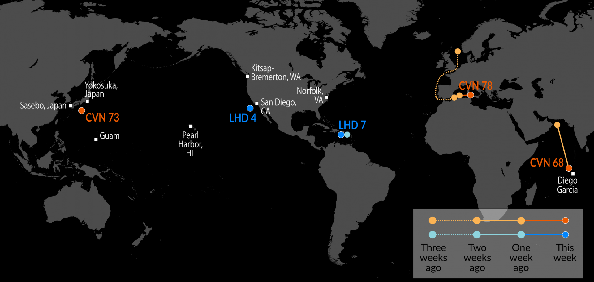 A Map of U.S. Naval Assets 