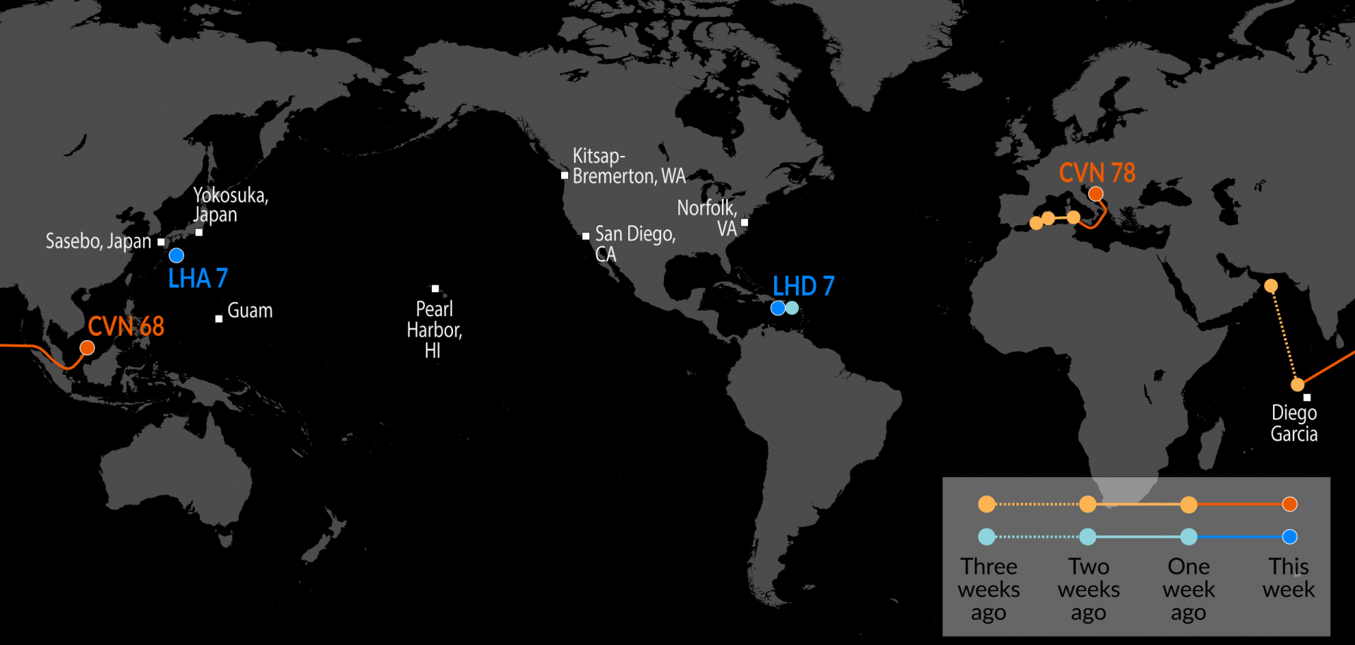 A Map of U.S. Naval Assets 