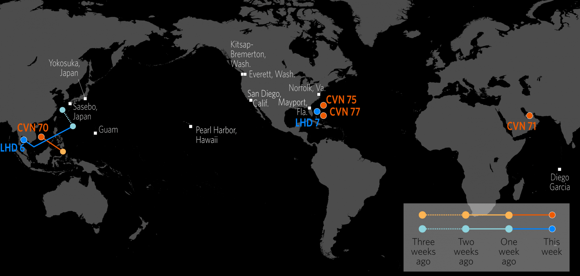 U.S. Naval Update Map: Feb. 15, 2018