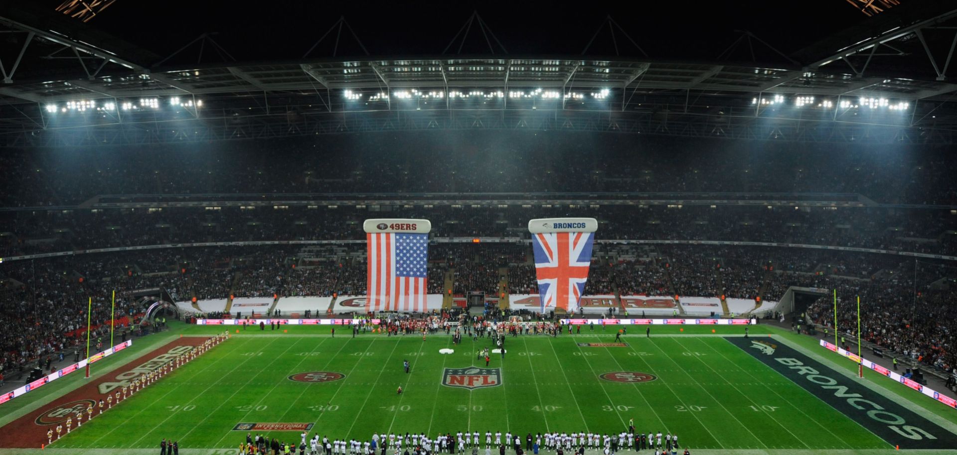 The Denver Broncos and San Francisco 49ers squared off for a game in London on Oct.31, 2010, as part of the NFL International Series, launched in 2007.