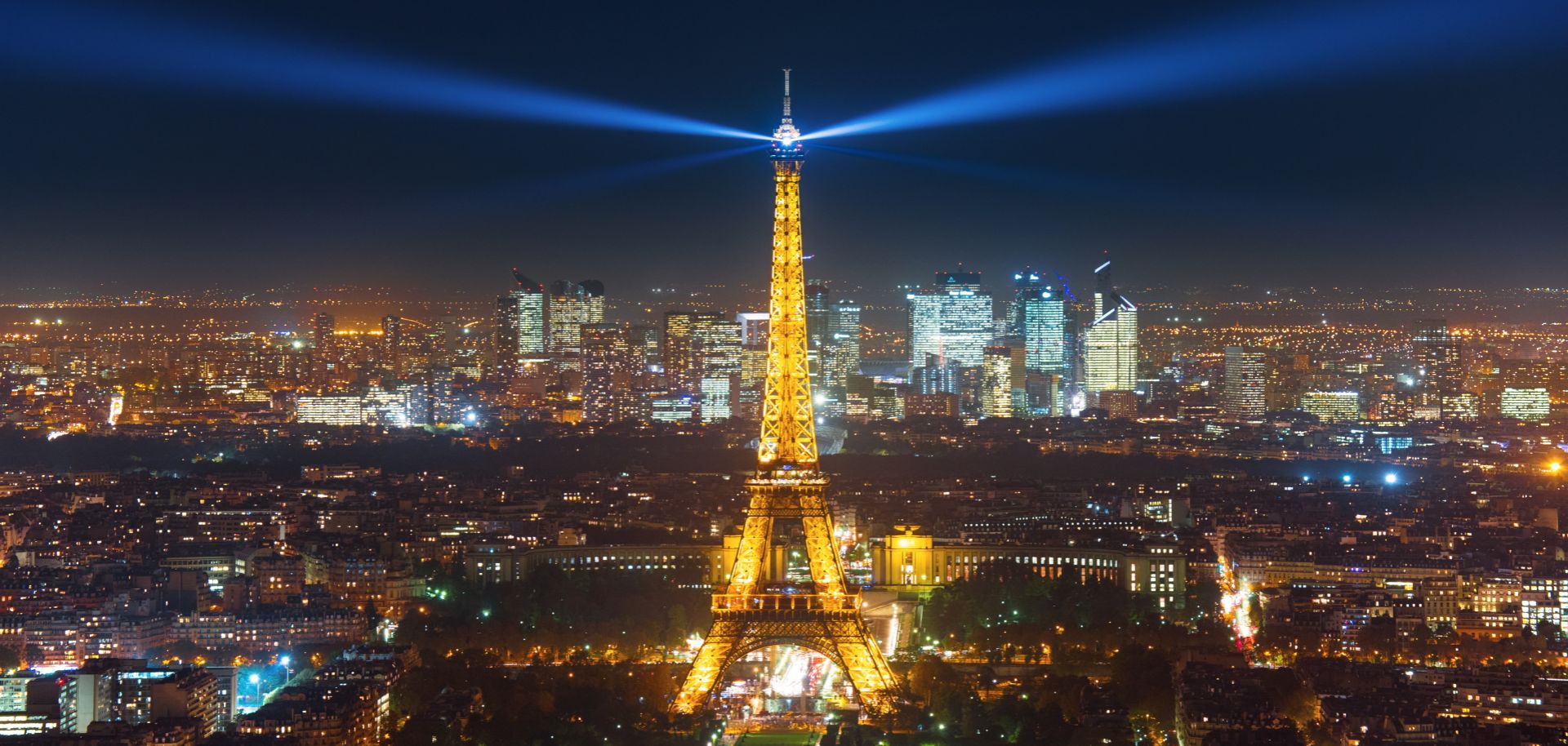 Paris' Eiffel Tower is seen at night.