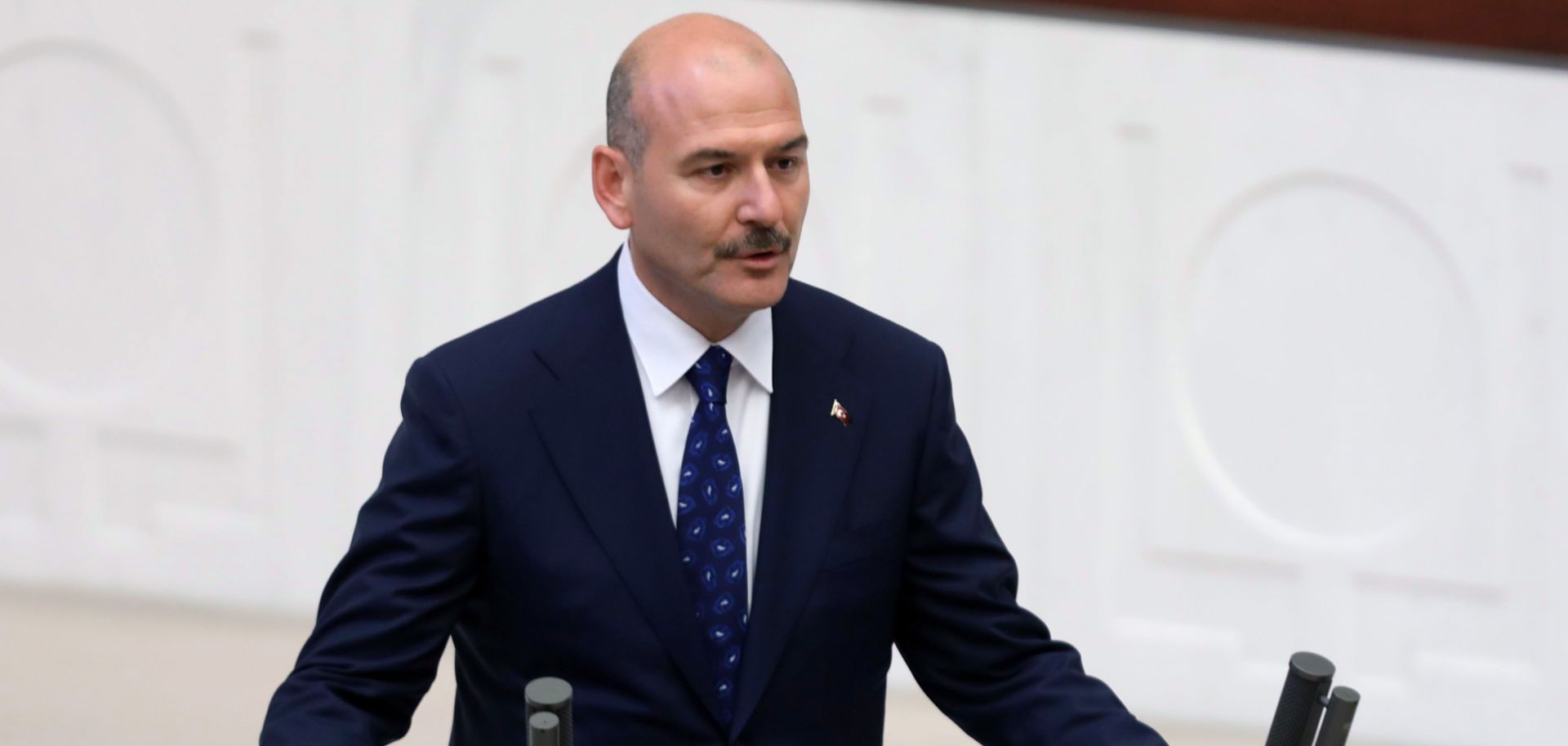 Turkish Interior Minister Suleyman Soylu is pictured here in Ankara, Turkey, on July 10, 2018.