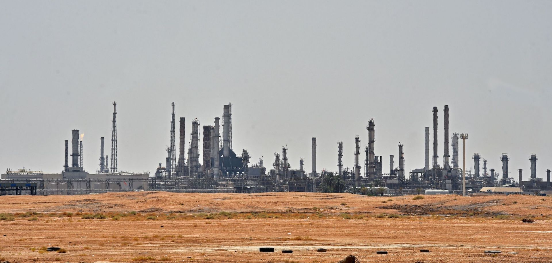 Aramco oil facility near al-Khurj area, just south of the Saudi capital Riyadh