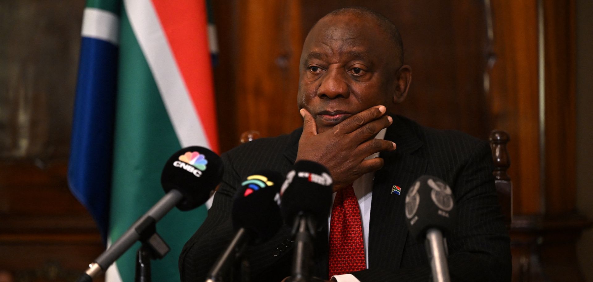 South African President Cyril Ramaphosa on Nov. 24, 2022, in London.