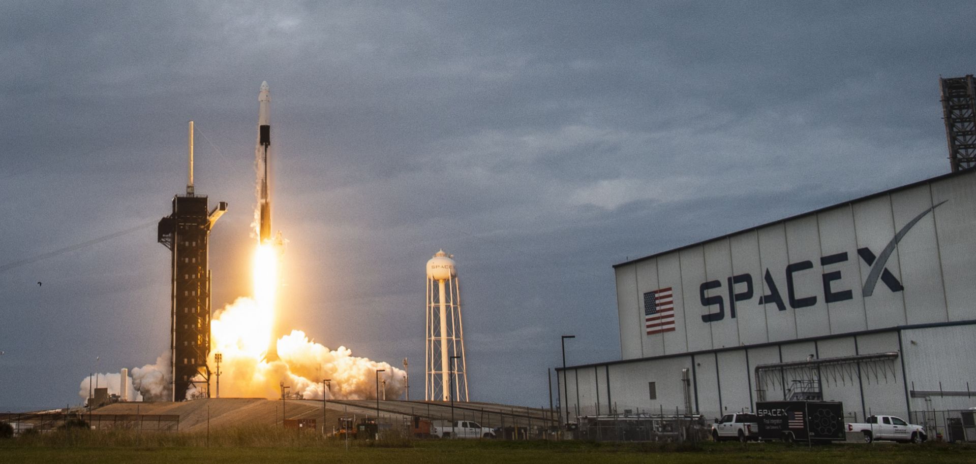 A SpaceX Falcon 9 rocket with its Crew Dragon capsule launches from Launch Complex 39A during Axiom's third private mission at the Kennedy Space Center in Cape Canaveral, Florida, on Jan. 18, 2024.