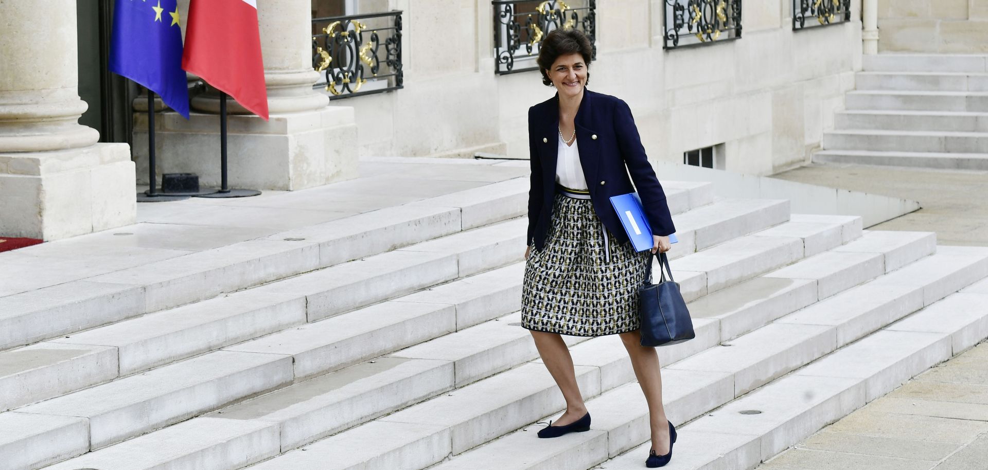 Sylvie Goulard, who currently serves as deputy governor of France's central bank, heads into a Cabinet meeting in May 2017.