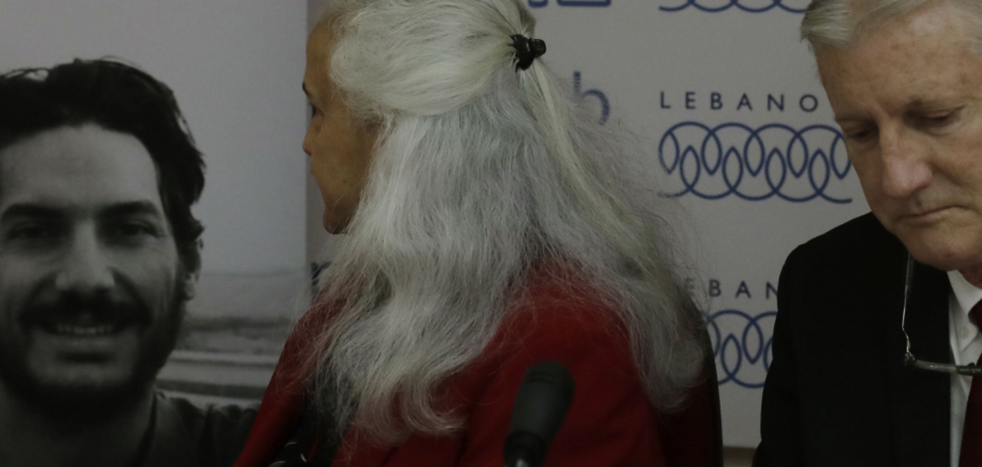 Debra and Marc Tice hold a news conference in Beirut on Dec. 4, 2018, as part of their enduring effort to find information about their journalist son, Austin Tice, who disappeared in Syria in August 2012.