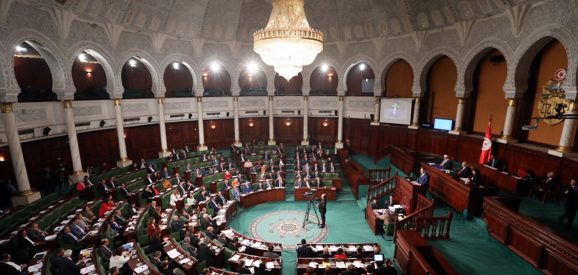 The Tunisian parliament holds a session in November 2018.