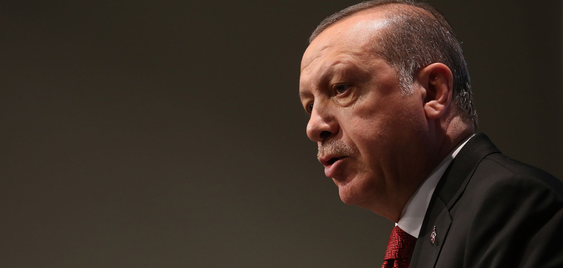 Recep Tayyip Erdogan, president of Turkey, speaks at the conclusion of the G-20 economic summit in Hamburg, Germany, during July 2017.