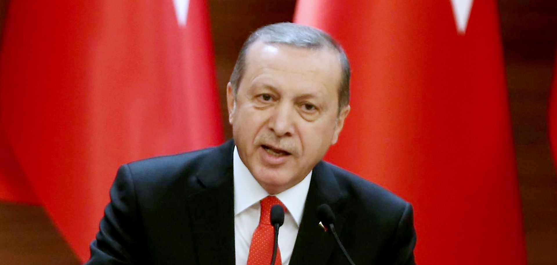 Turkish President Recep Tayyip Erdogan delivers a speech in Ankara on Jan. 20.