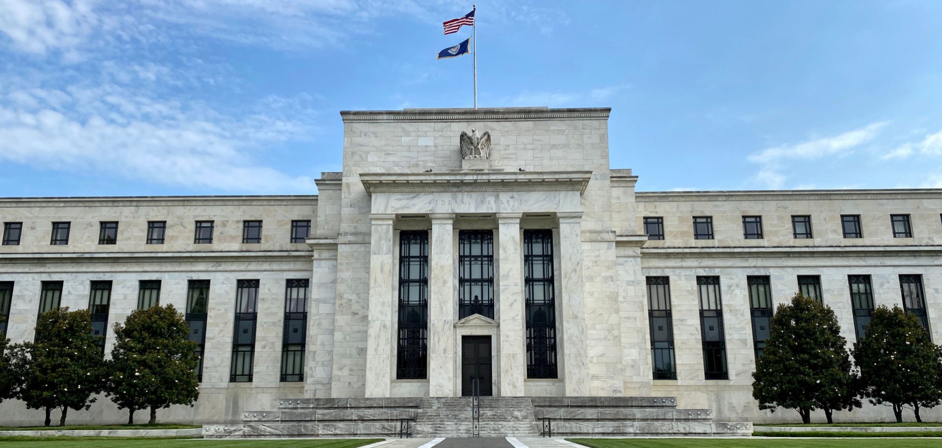 The U.S. Federal Reserve building is seen on July 1, 2020, in Washington D.C. 
