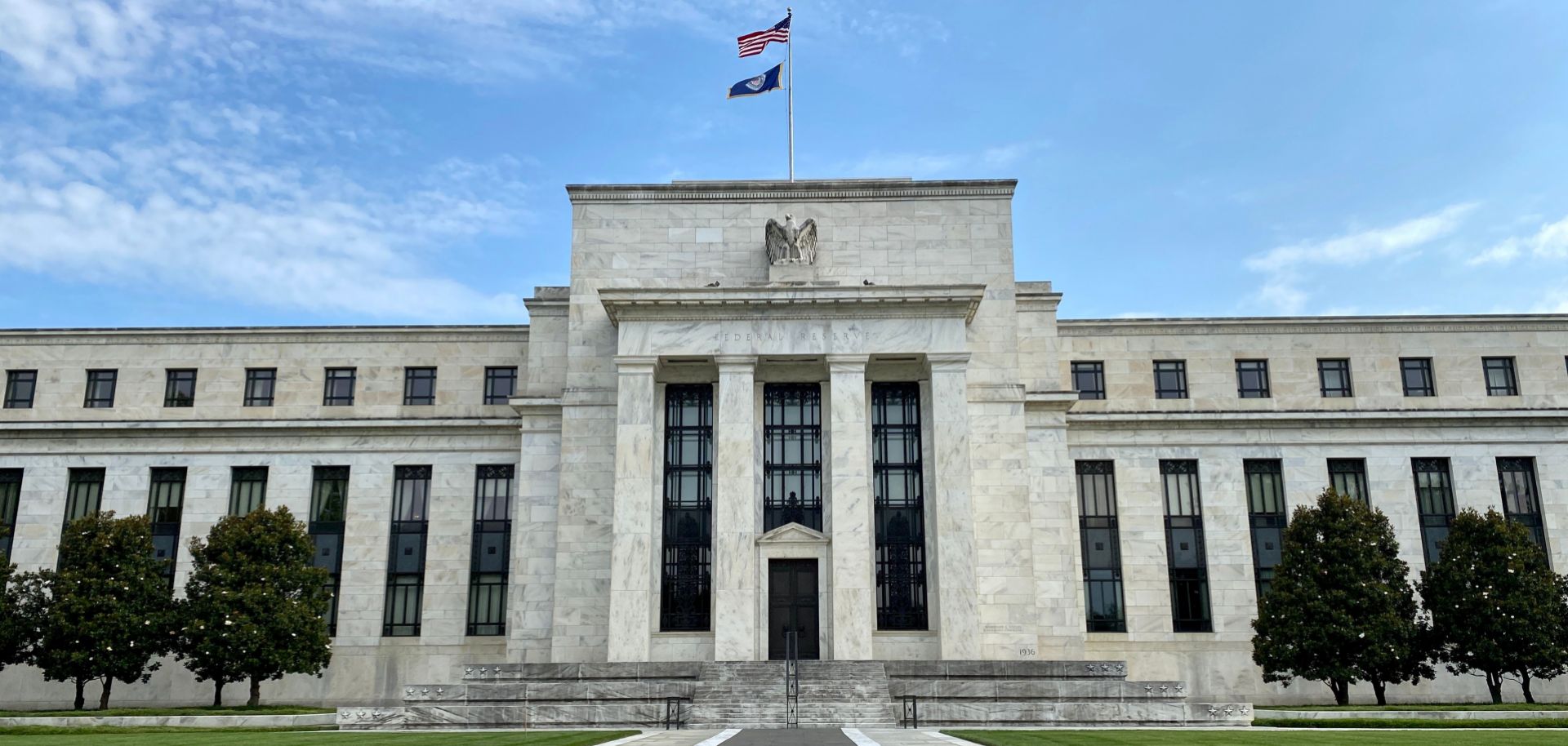 The U.S. Federal Reserve building is seen on July 1, 2020, in Washington D.C.