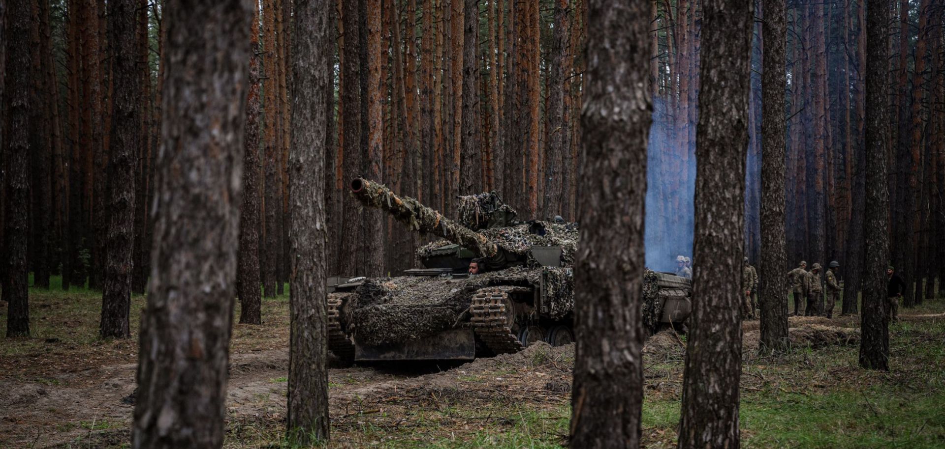 Ukrainian soldiers take part in a military exercise in the Kharkiv region on May 1, 2023, amid Russia's ongoing invasion of Ukraine. 