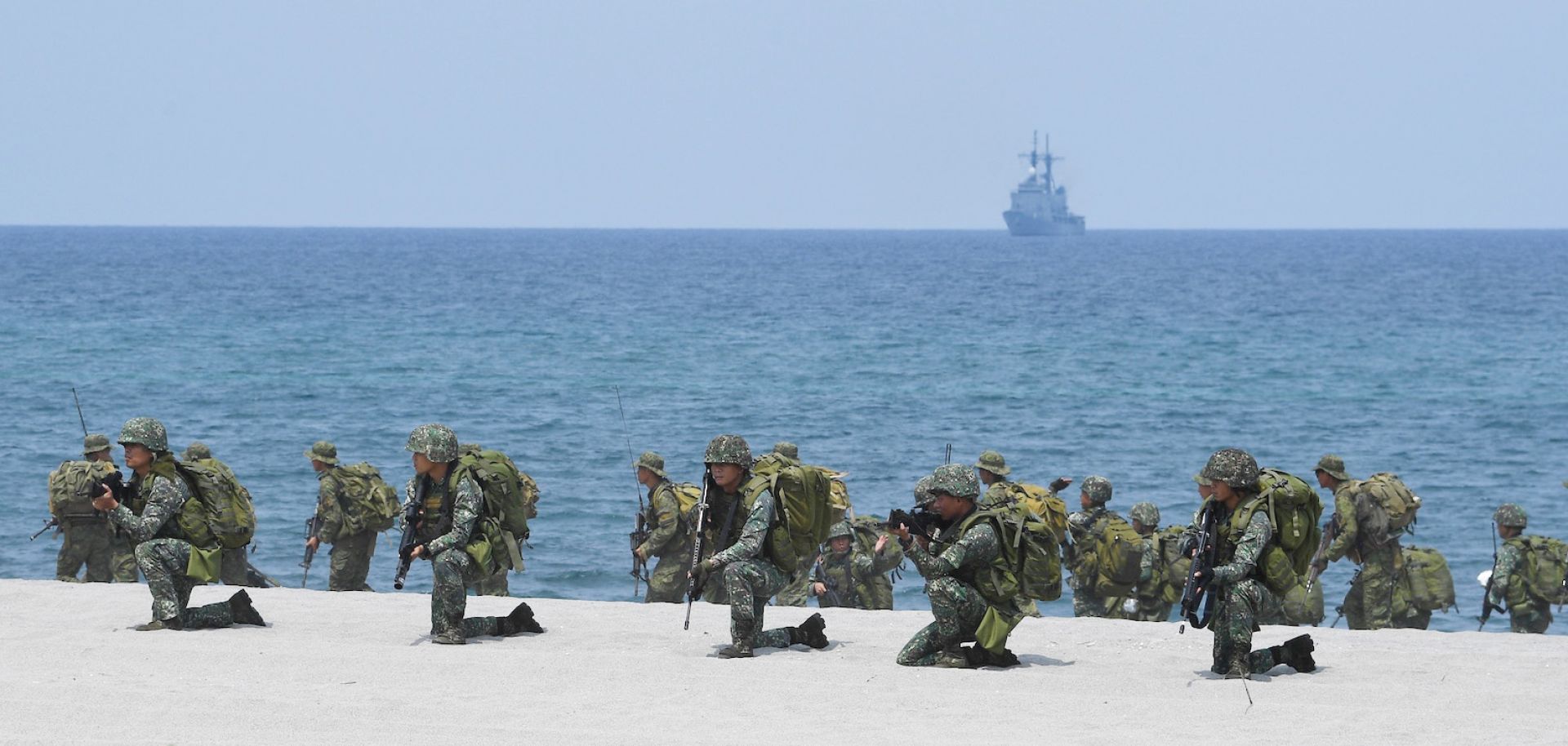 Philippine marines take part in a joint military exercise with their U.S. counterparts at a training camp northwest of Manila in May 2018.