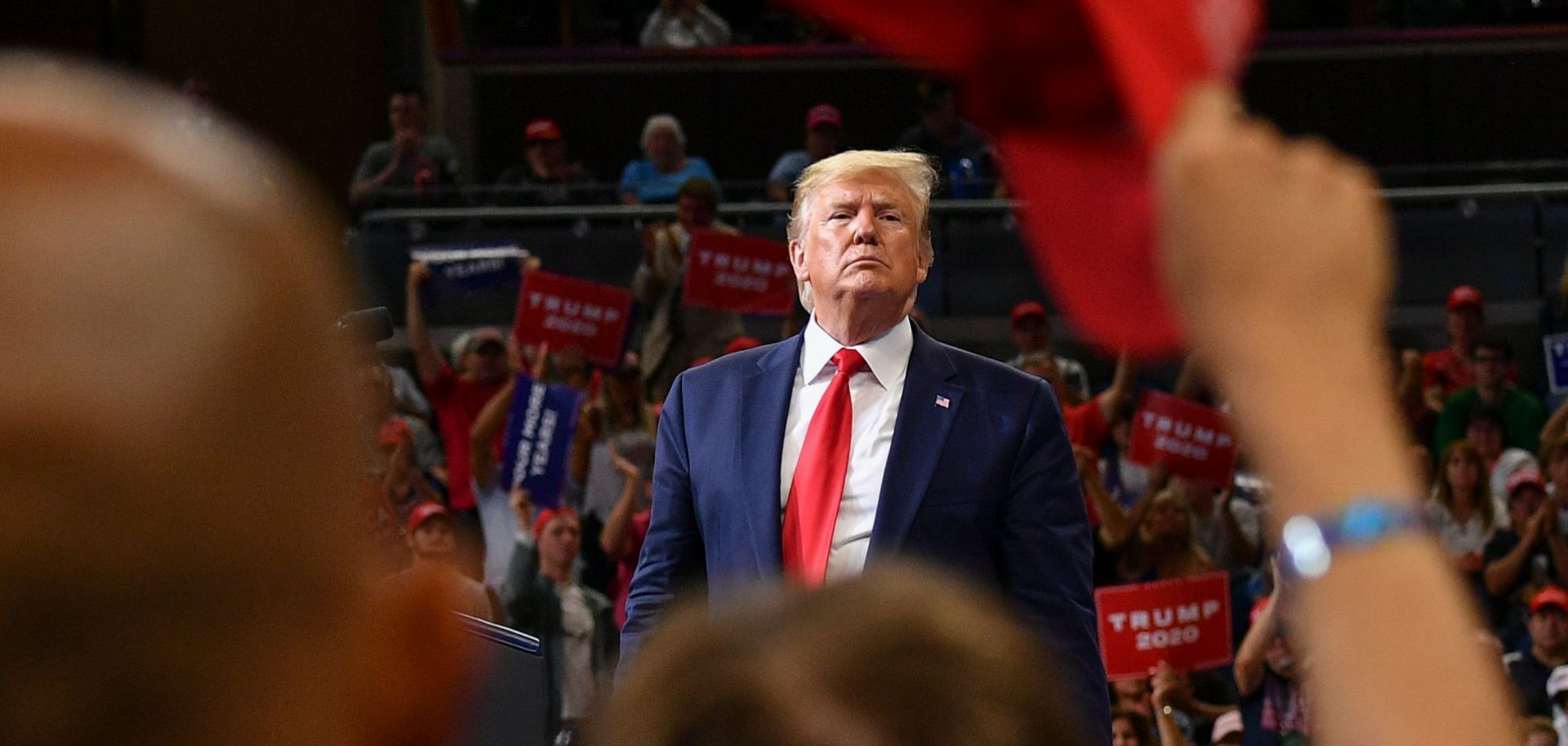 U.S. President Donald Trump officially launches his 2020 reelection campaign with a rally in Orlando, Florida, on June 18, 2019.