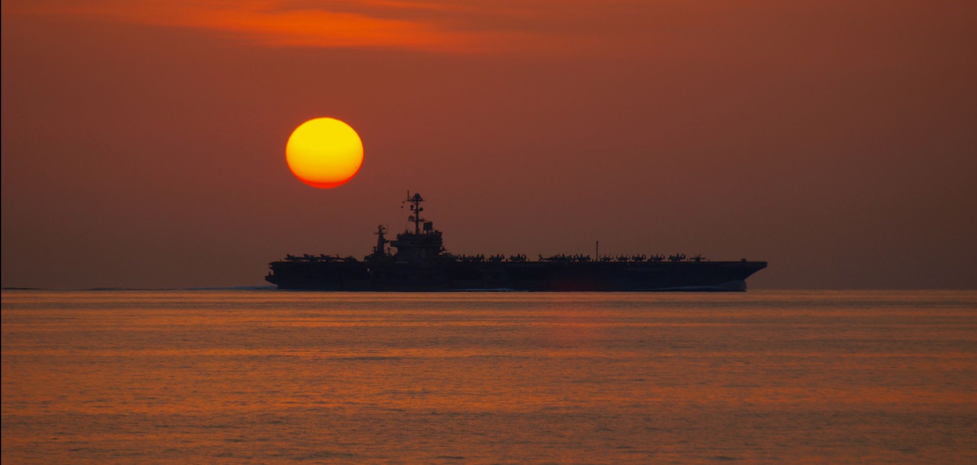 The Nimitz-class aircraft carrier USS John C Stennis operates.