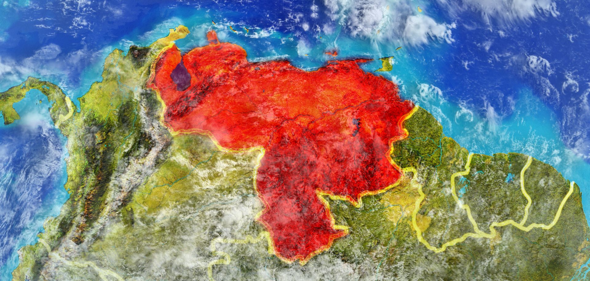 This map image shows Venezuela