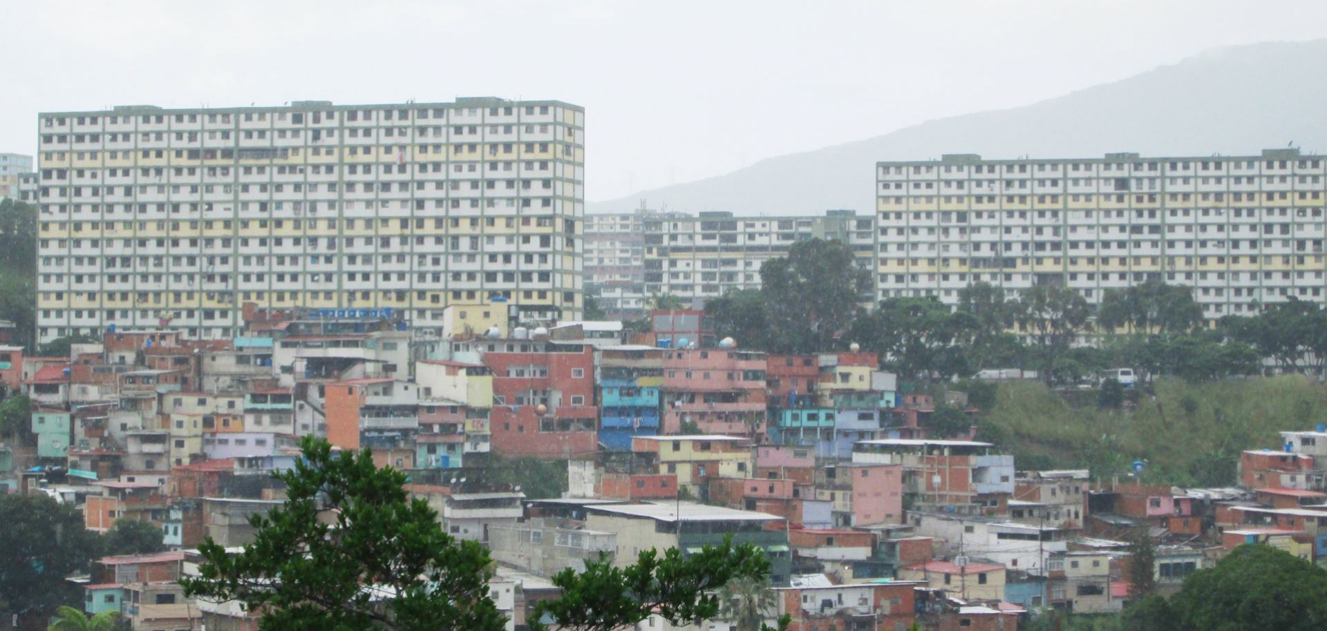 A general view shows the concrete superblocks in Barrio 23 de Enero in Caracas.
