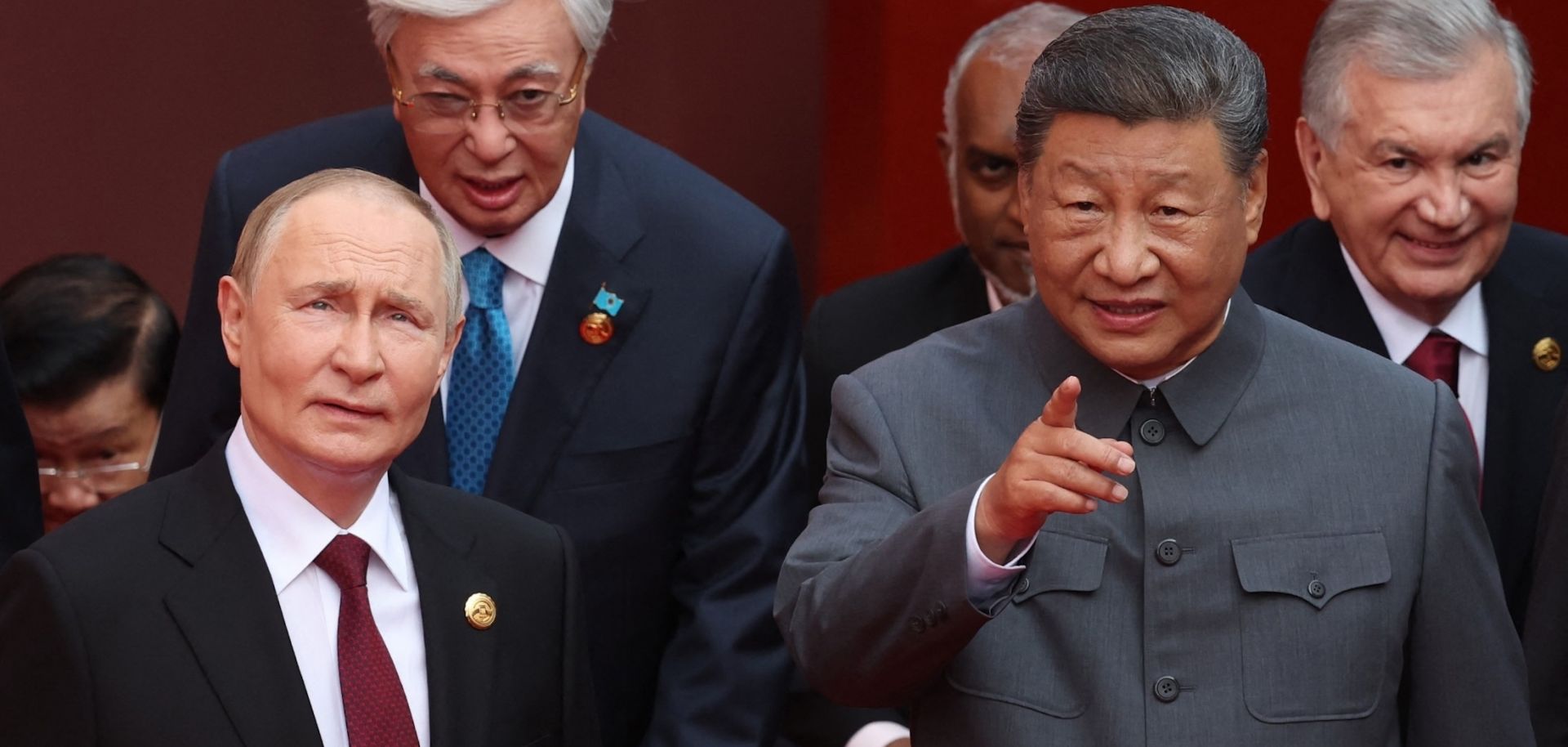 Russian President Vladimir Putin (L) and Chinese President Xi Jinping on Sept. 3, 2025, in Beijing's Tiananmen Square.