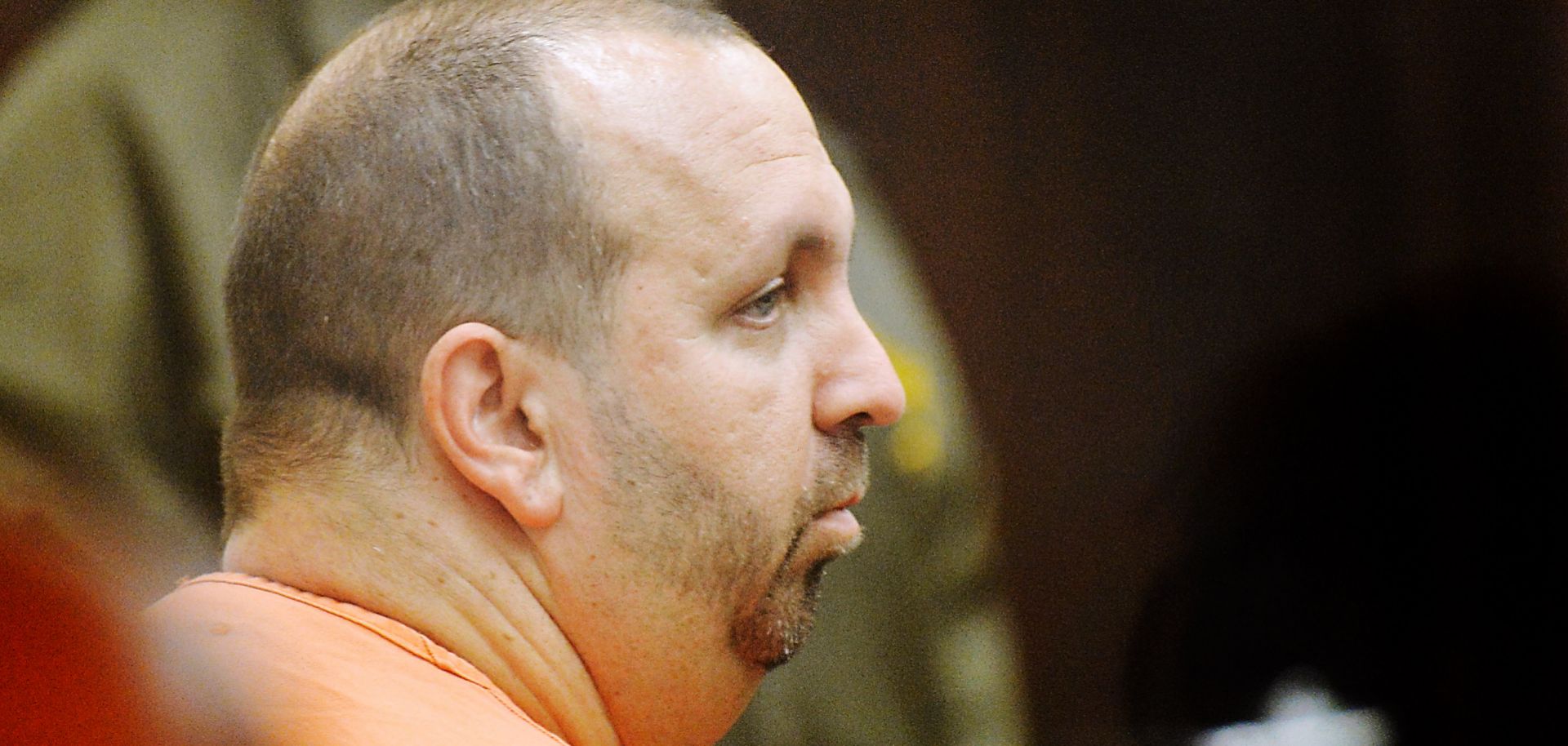 Craig Stephen Hicks is shown here in court on Feb. 11, 2015, the day after authorities say he fatally shot three Muslim college students in Chapel Hill, North Carolina.