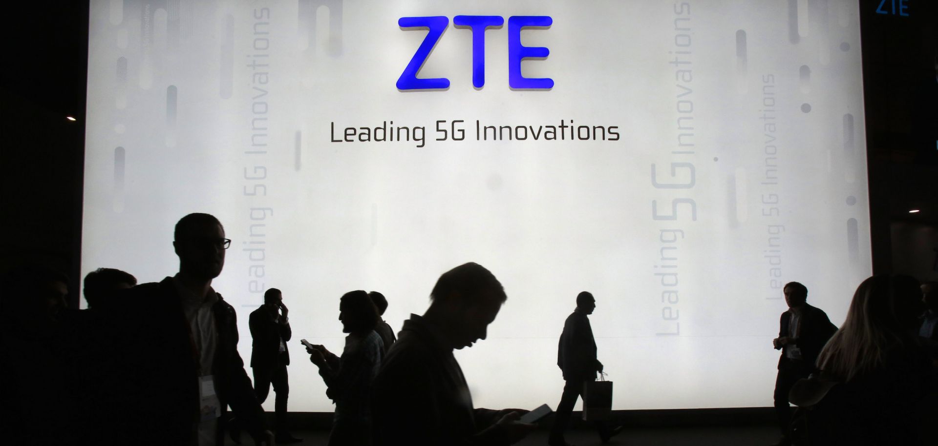 A Feb. 27, 2018, display for ZTE during the Mobile World Congress in Barcelona, Spain.