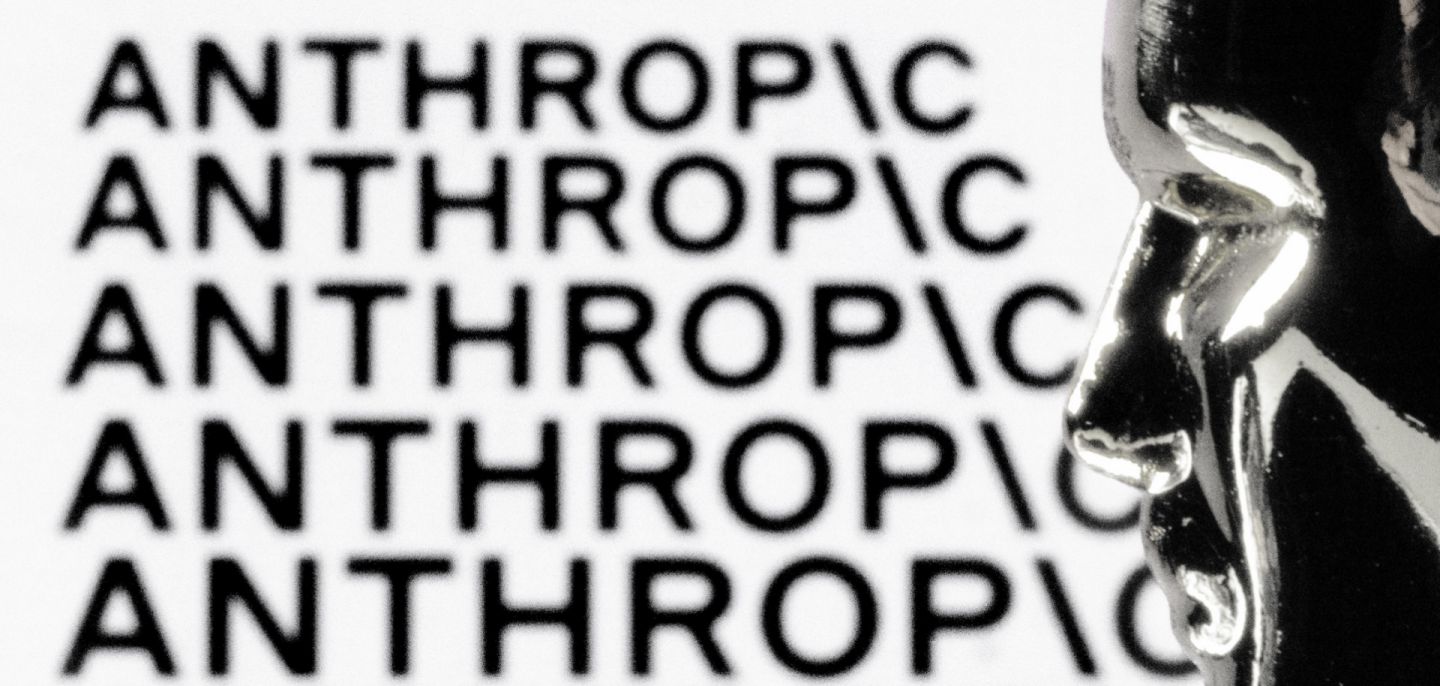 A figurine is seen in front of the logo of the U.S. AI company Anthropic during a photo session in Paris, France, on Feb. 13, 2026.