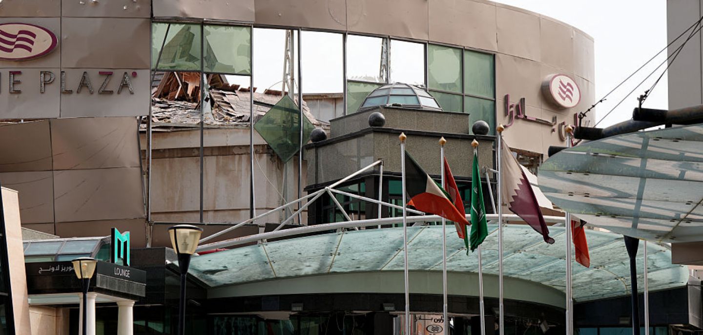 The Crown Plaza on March 1 showing damage from an Iranian military strike in Manama, Bahrain. Iran's attacks will push the Gulf Arab states more toward security alignment with the United States, and threaten their status as a secure investment destination. The Crown Plaza on March 1 showing damage from an Iranian military strike in Manama, Bahrain.