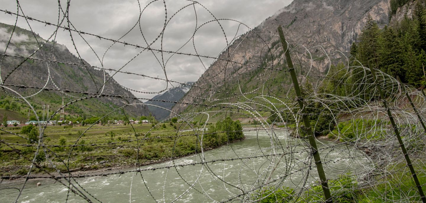 Water runs in the Gurez valley in India-administered Jammu and Kashmir, near the India-Pakistan border, on June 3, 2025. 
