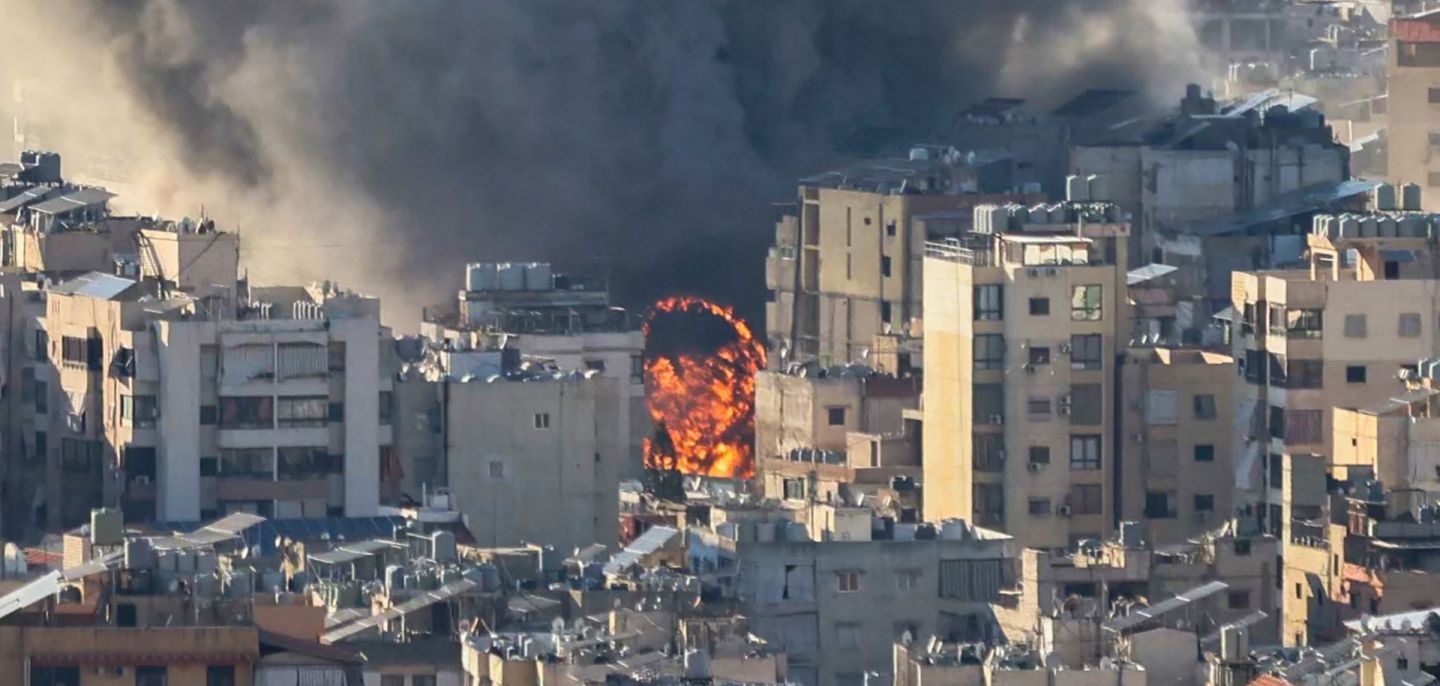 Smoke plumes billow following Israel's bombardment of Beirut's southern suburbs on March 2, 2026. Smoke plumes billow following Israel's bombardment of Beirut's southern suburbs on March 2, 2026.