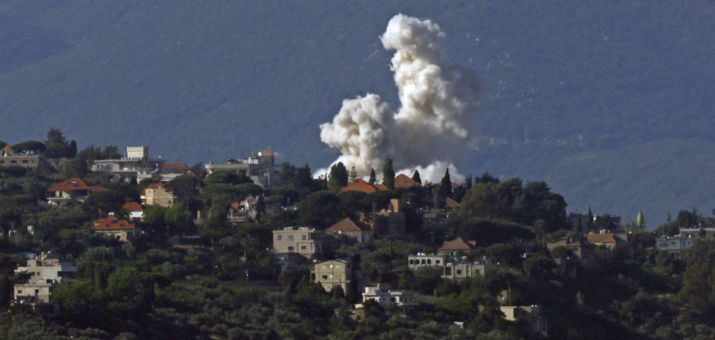 Smoke rises following Israeli attacks in southern Lebanon as seen from a position across the border in the Upper Galilee in northern Israel on May 31, 2026.