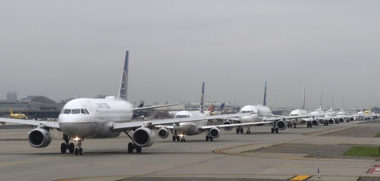 Airplanes await permission to take off at on July 13, 2021, at Newark Liberty International Airport. Travelers can ensure that they have a safe trip by considering security from the start and adopting common-sense practices that reduce the likelihood of being targeted. Airplanes await permission to take off at on July 13, 2021, at Newark Liberty International Airport.