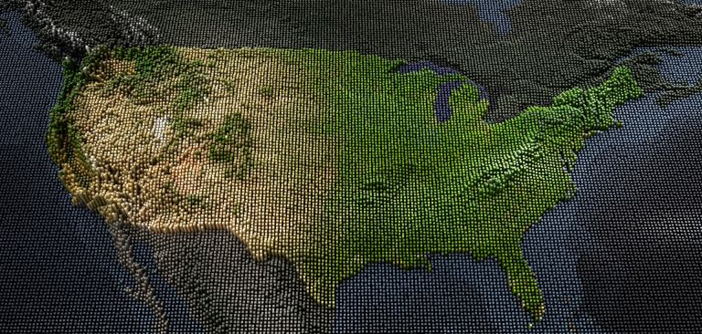 The Geography of the United States makes the country uniquely capable of becoming a global power. With large oceans to the east and west, America's geography often allowed the United States to develop in isolation.