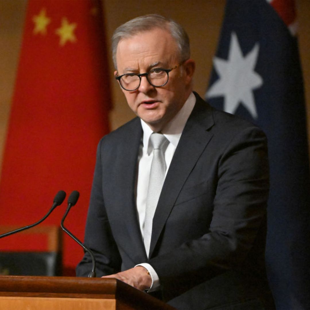 Australian Prime Minister Anthony Albanese speaks during a luncheon at Parliament House in Canberra on June 17, 2024. Australian Prime Minister Anthony Albanese speaks during a luncheon at Parliament House in Canberra on June 17, 2024.