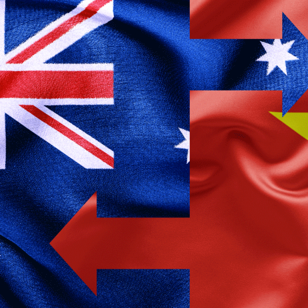 A digital illustration of the Australian and Vietnamese flags.