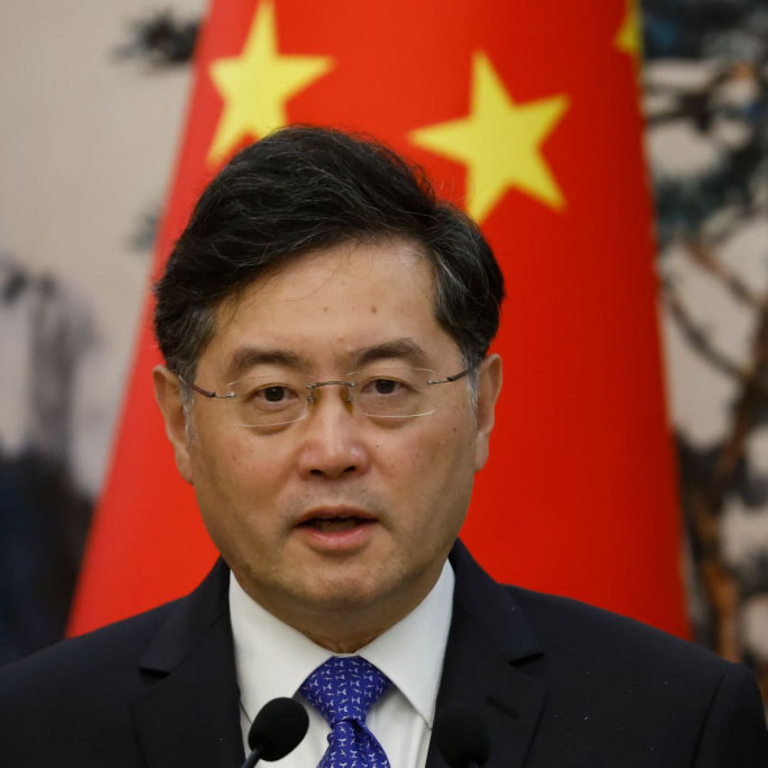 Chinese Foreign Minister Qin Gang on May 23, 2023, in Beijing. U.S. Secretary of State Antony Blinken on June 18 will visit Beijing to meet with Gang. Chinese Foreign Minister Qin Gang on May 23, 2023, in Beijing.