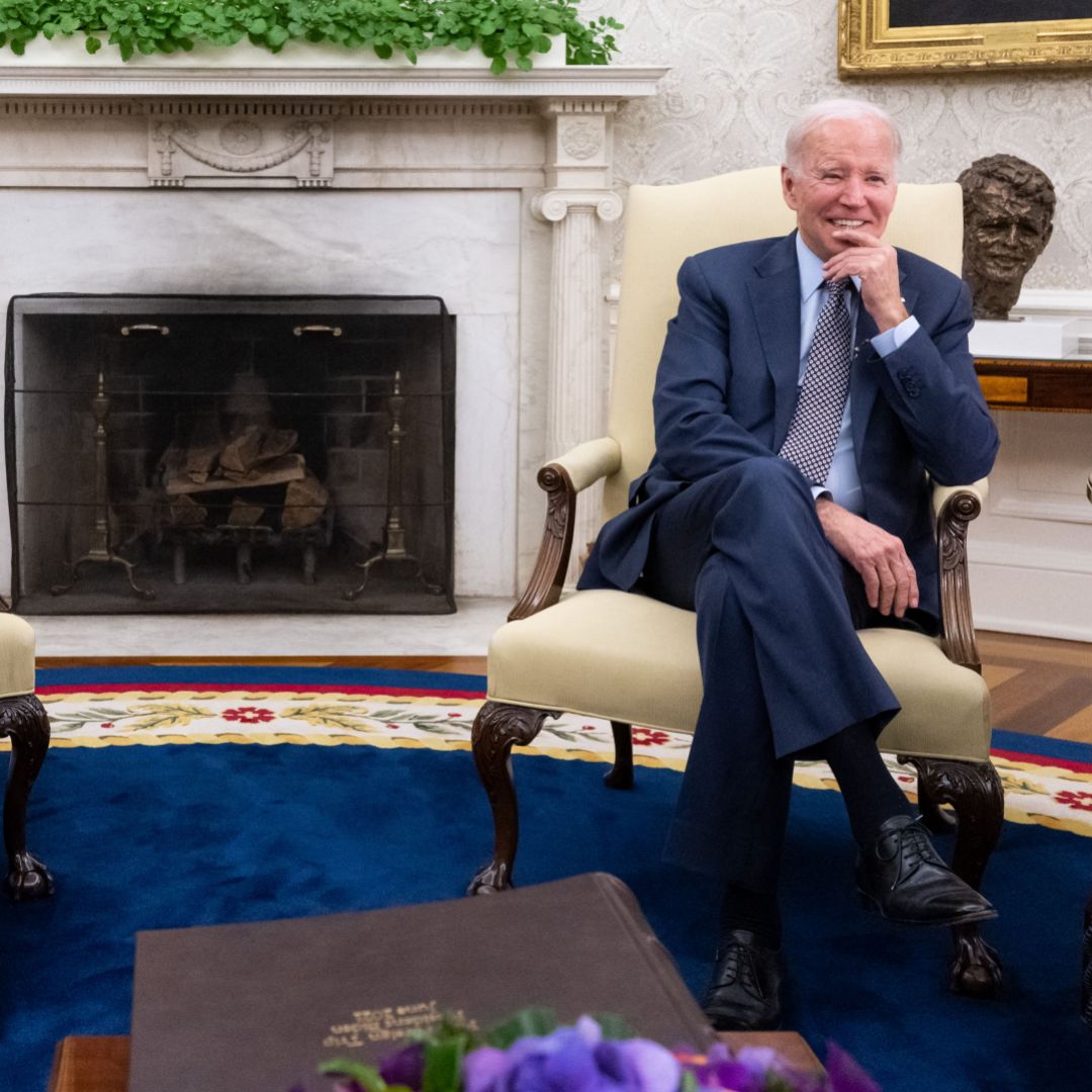 U.S. President Joe Biden (right) meets with U.S. House Speaker Kevin McCarthy to discuss the debt ceiling in the Oval Office of the White House on May 22, 2023. U.S. President Joe Biden (right) meets with U.S. House Speaker Kevin McCarthy to discuss the debt ceiling in the Oval Office of the White House on May 22, 2023.