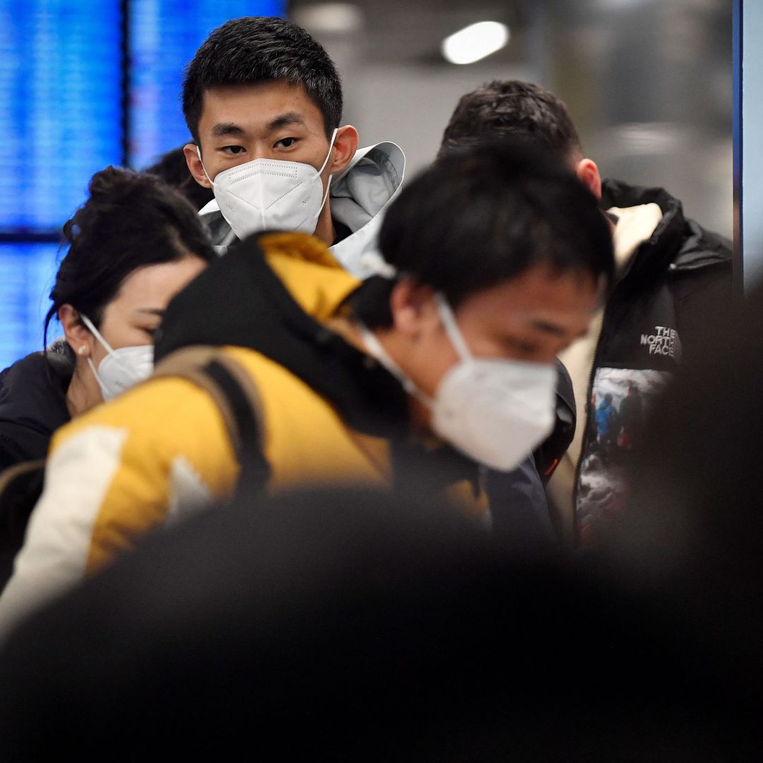 Passengers of a flight from China walk toward a COVID-19 testing center after arriving in Paris, France, on Jan. 1, 2023. Passengers of a flight from China walk toward a COVID-19 testing center after arriving in Paris, France, on Jan. 1, 2023.