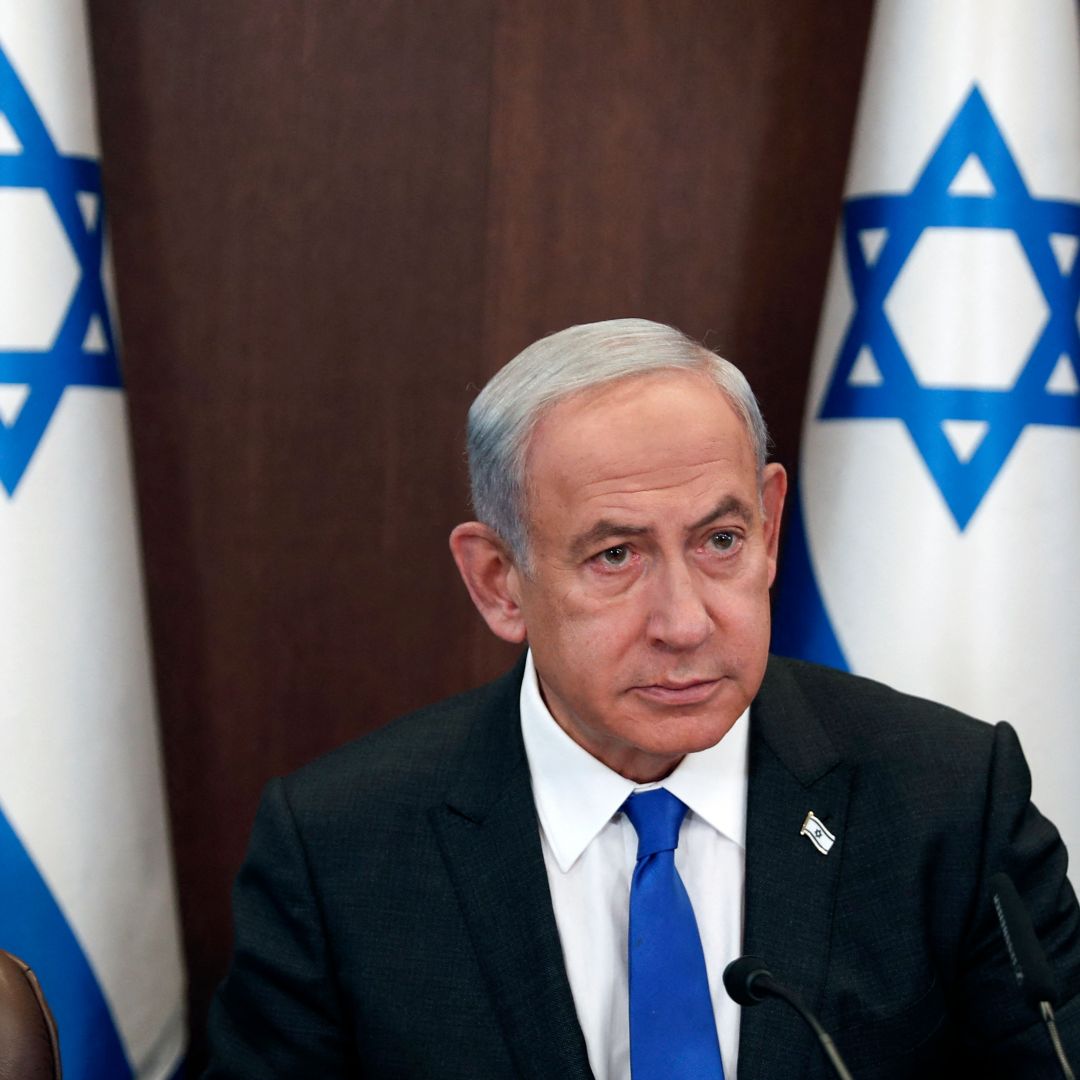 Israeli Prime Minister Benjamin Netanyahu chairs a cabinet meeting in Jerusalem on Jan. 3, 2023. Israeli Prime Minister Benjamin Netanyahu chairs a cabinet meeting in Jerusalem on Jan. 3, 2023.