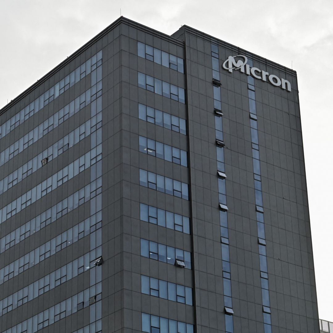 The offices of U.S. semiconductor manufacturer Micron in Shanghai, China, are seen on May 22, 2023.