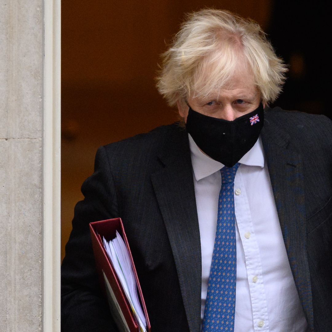 U.K. Prime Minister Boris Johnson leaves 10 Downing Street in London on Dec. 15, 2021, ahead of a Prime Minister's Questions (PMQ) session in parliament.