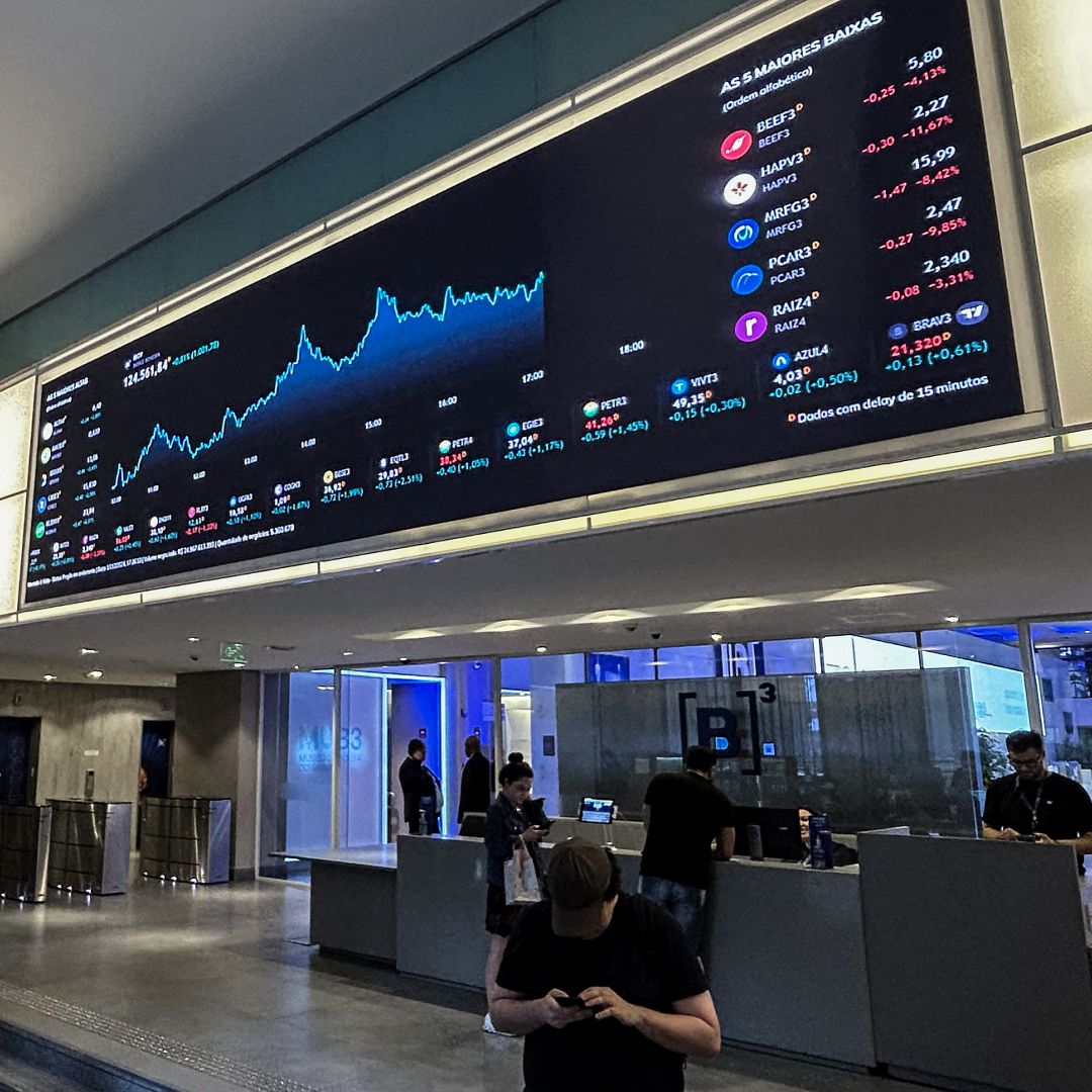 The entrance of the Sao Paulo Stock Exchange is seen in downtown Sao Paulo, Brazil, on Dec. 17, 2024.