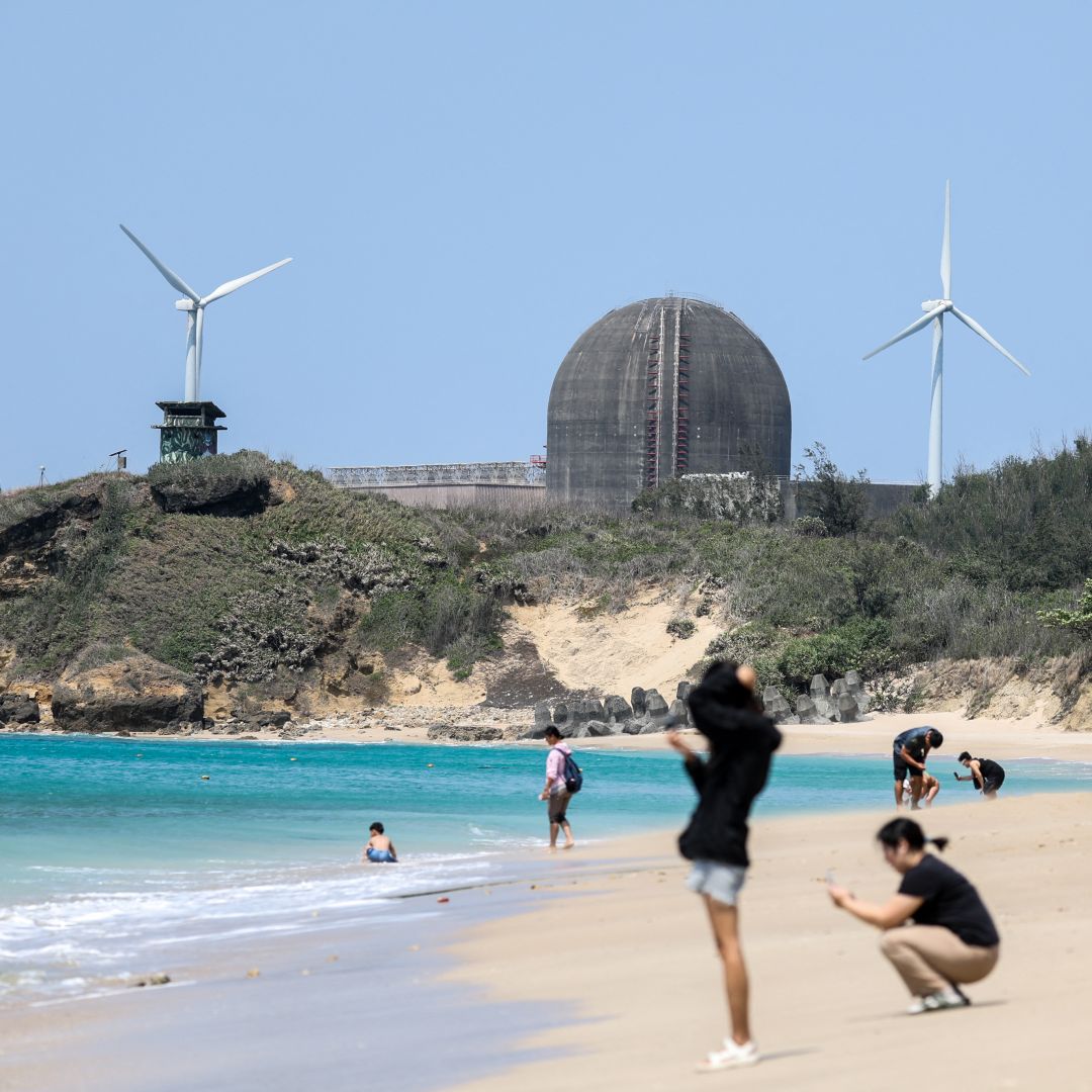 The Maanshan nuclear power plant is seen next to a beach in Pingtung, in southern Taiwan, on April 29, 2025. The Maanshan nuclear power plant is seen next to a beach in Pingtung, in southern Taiwan, on April 29, 2025.